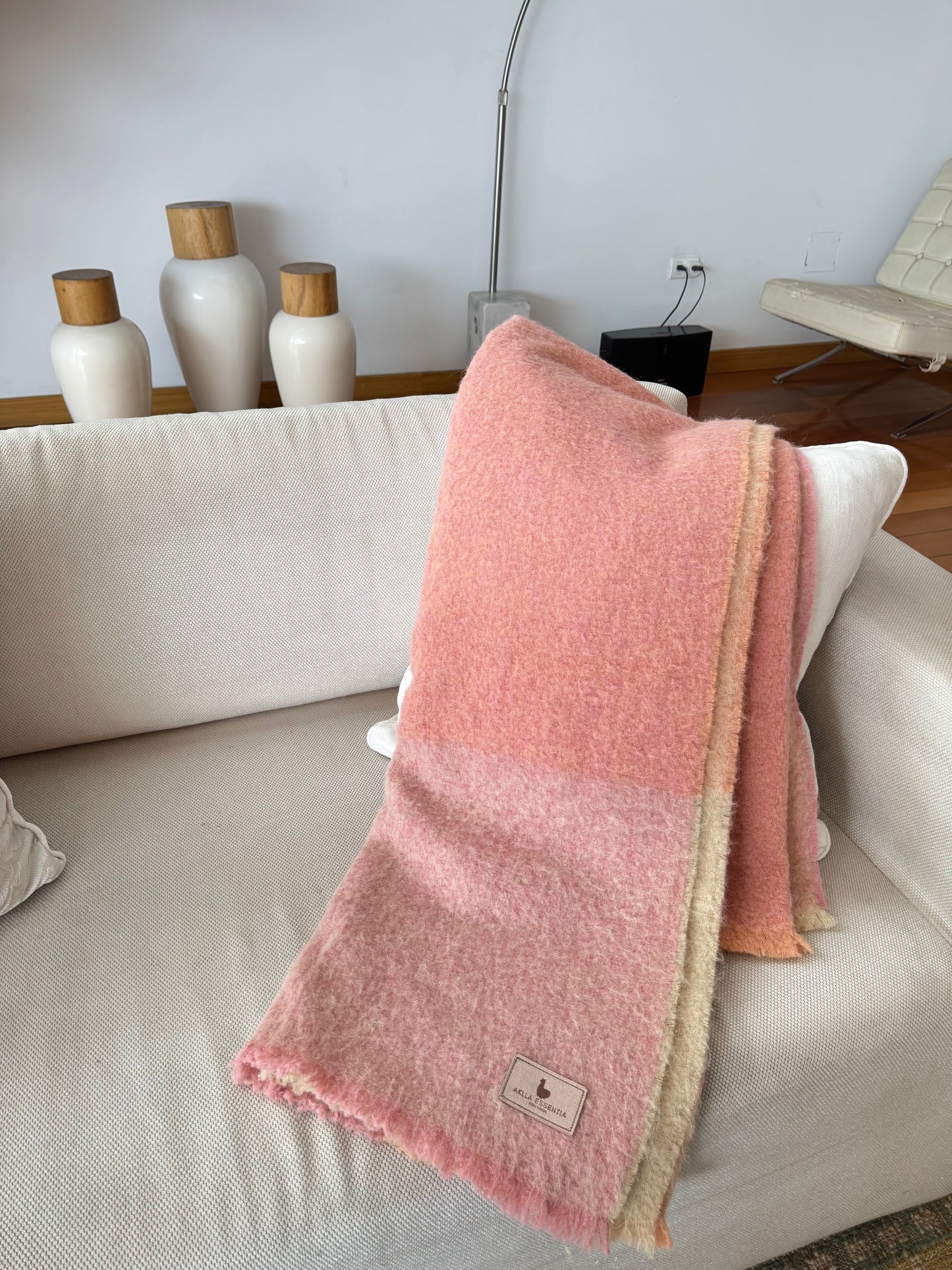 MANTA INTI Rosa & Vainilla | Manta de Alpaca